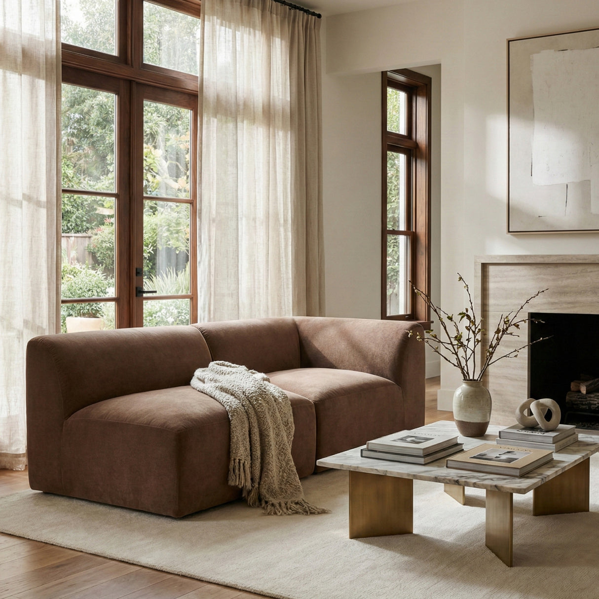Brown Modular Sofa | Novi Living Isla