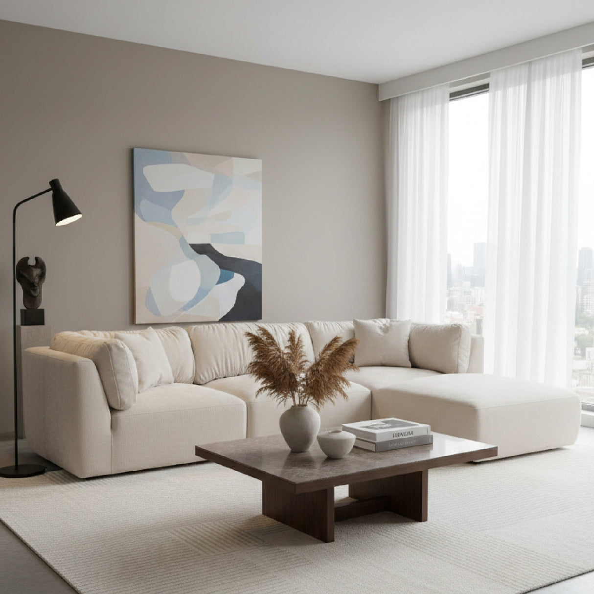 Modern European furniture - Chenille Lounge Modular Sofa - www.oroa.com | Oroa.com