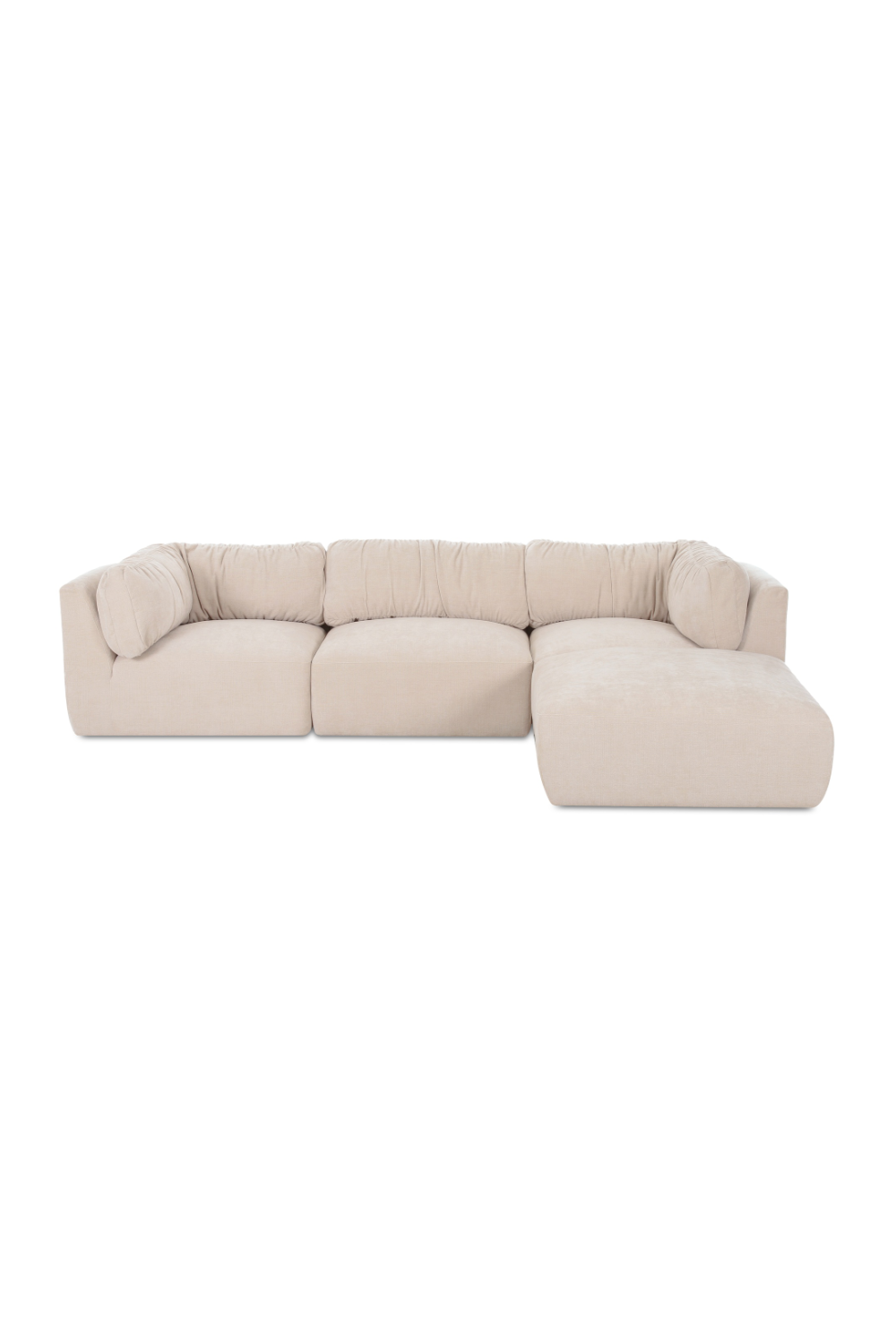 Modern European furniture - Chenille Lounge Modular Sofa - www.oroa.com | Oroa.com