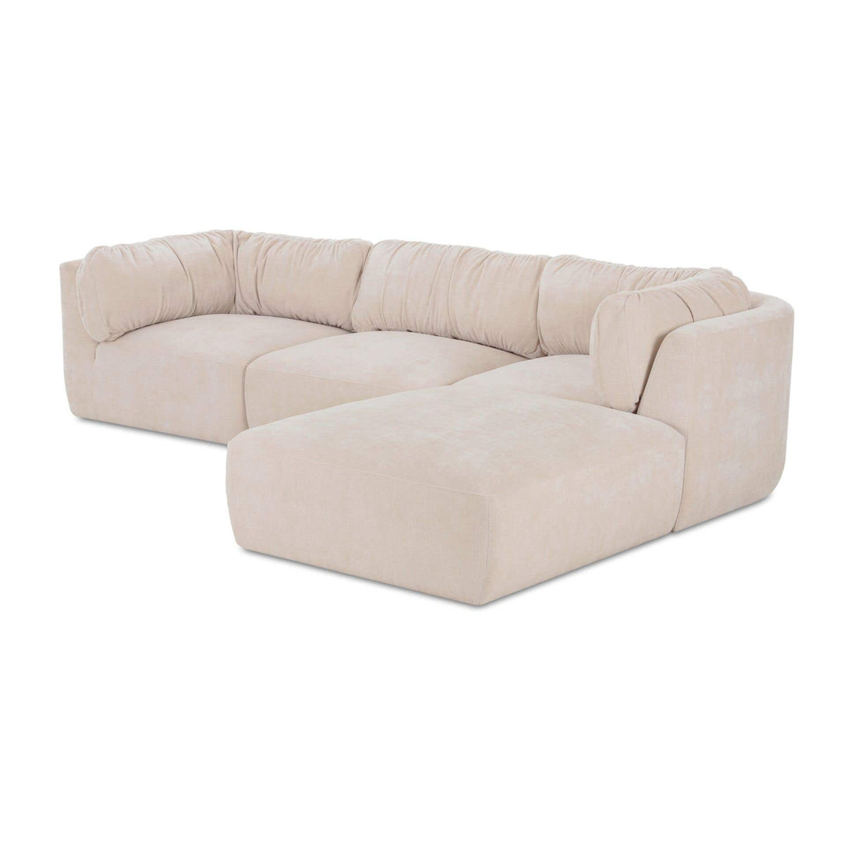 Modern European furniture - Chenille Lounge Modular Sofa - www.oroa.com | Oroa.com