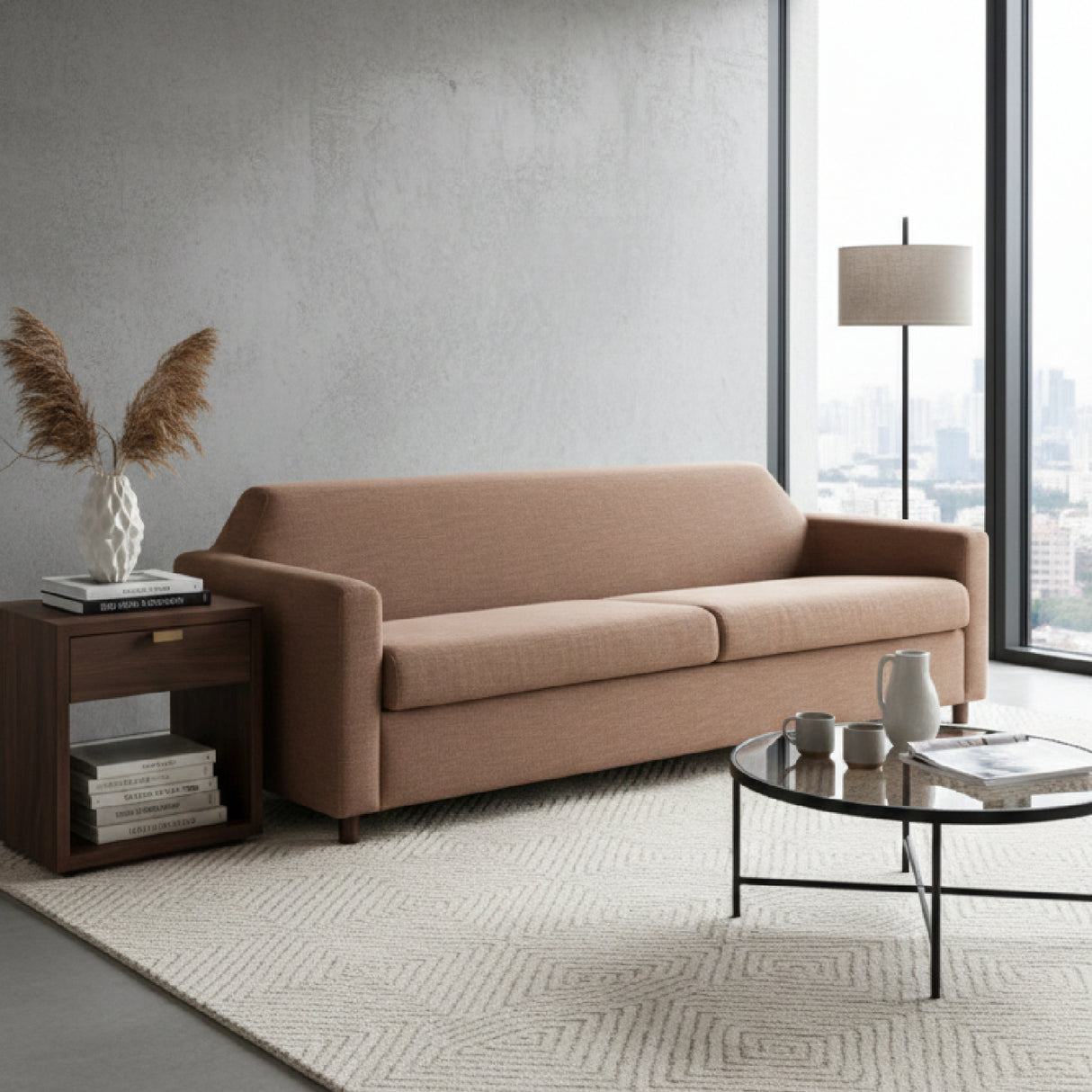 Modern European furniture - Washed Linen Sofa - www.oroa.com | Oroa.com