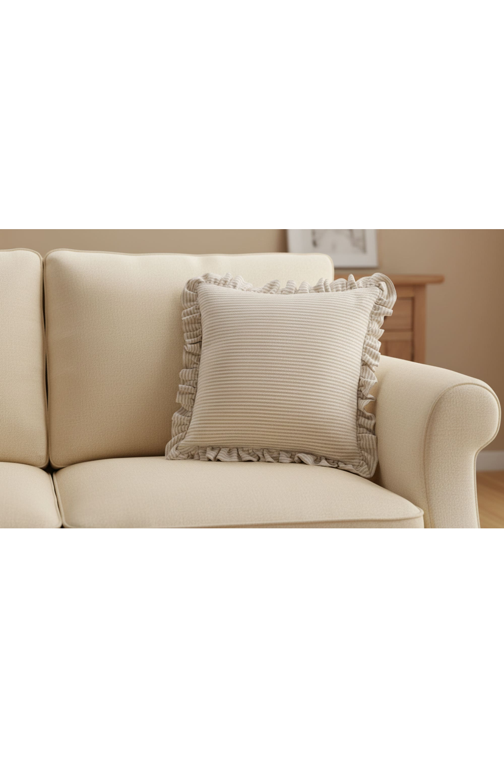Modern European furniture - Ruffled-Edge Linen Cushion - www.oroa.com | Oroa.com