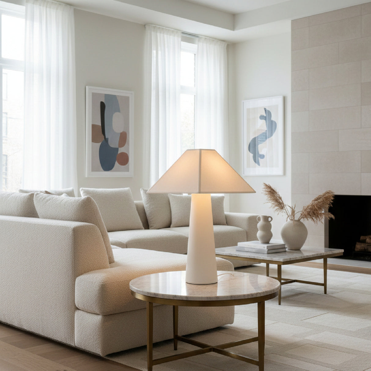 Modern European furniture - Cotton Wrapped Table Lamp - www.oroa.com | Oroa.com