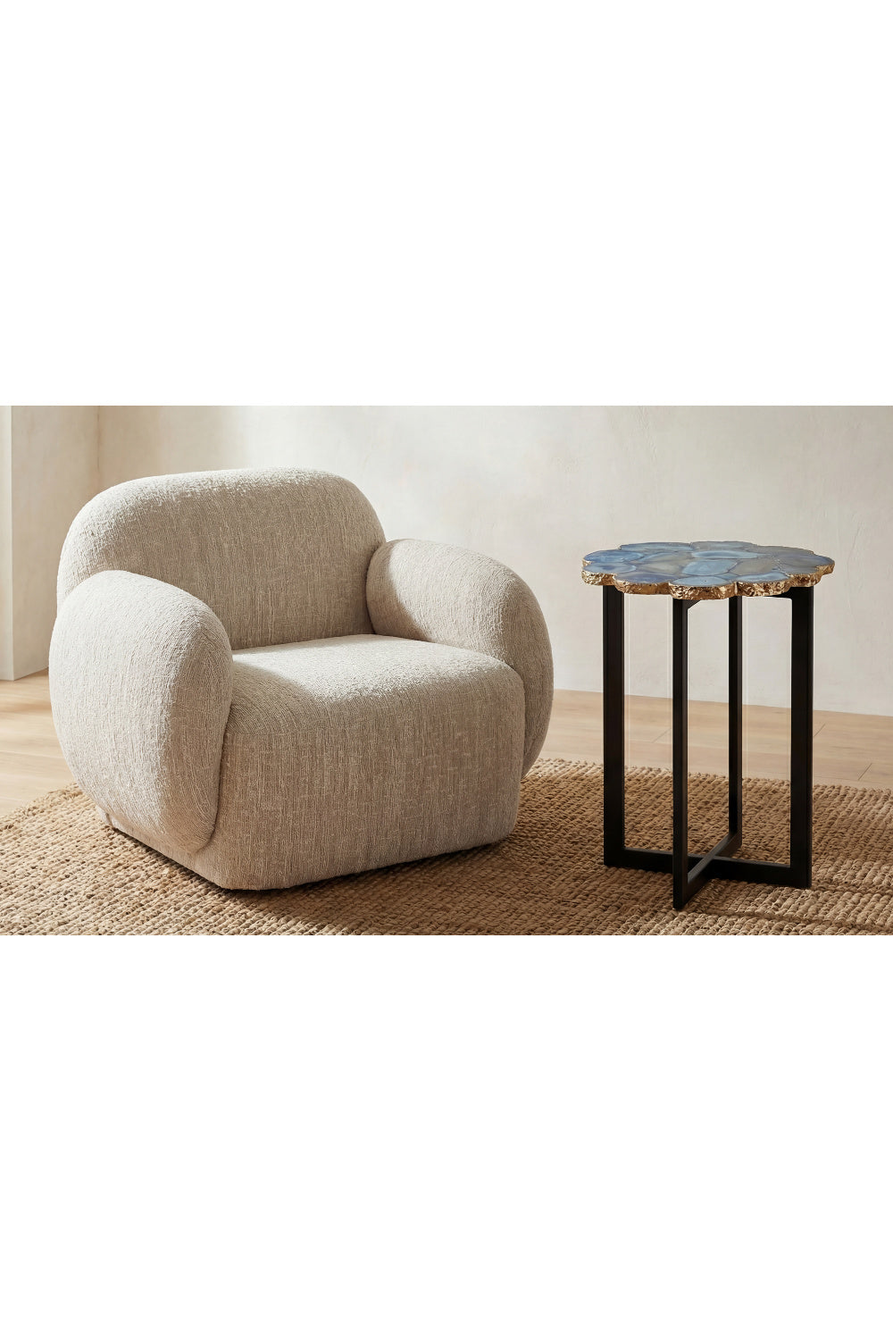 Blue Agate Stone Accent Table | Novi Living Azul | Oroa.com