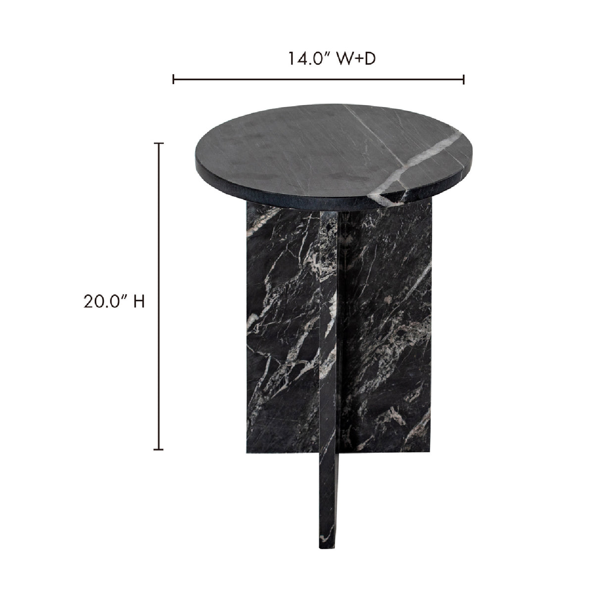 Modern European furniture - Round Marble Modern Accent Table - www.oroa.com
