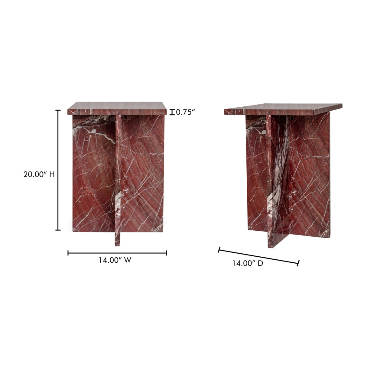 Modern European furniture - Marble Square Accent Table - www.oroa.com | Oroa.com