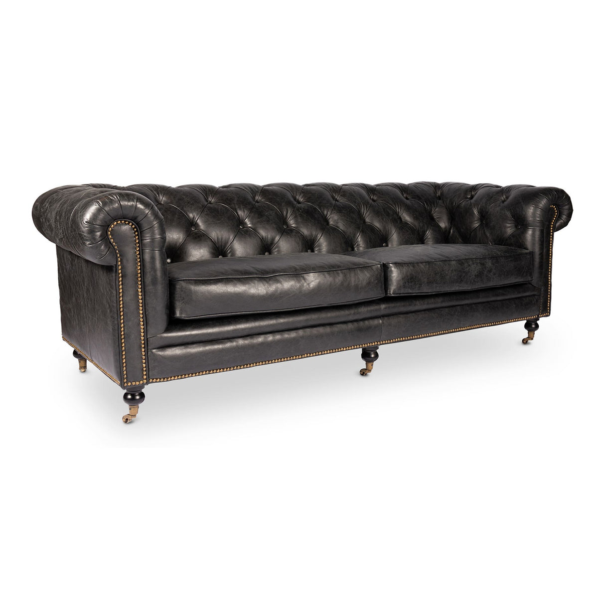 Modern European furniture - Tufted Chesterfield Leather Sofa - www.oroa.com | Oroa.com