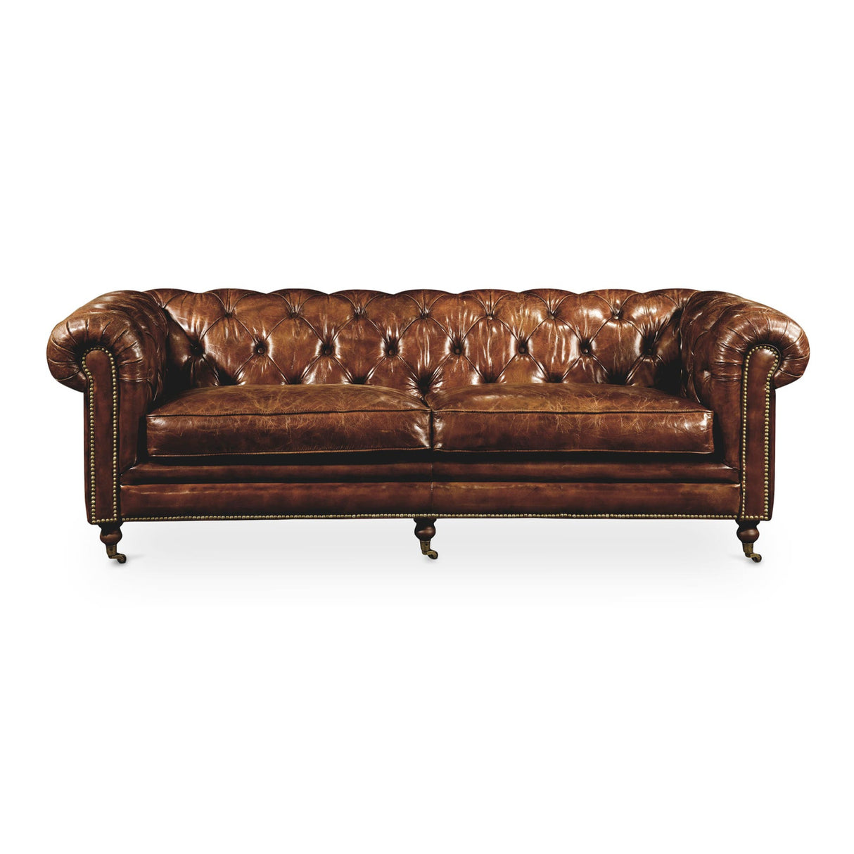 Modern European furniture - Tufted Chesterfield Leather Sofa - www.oroa.com | Oroa.com