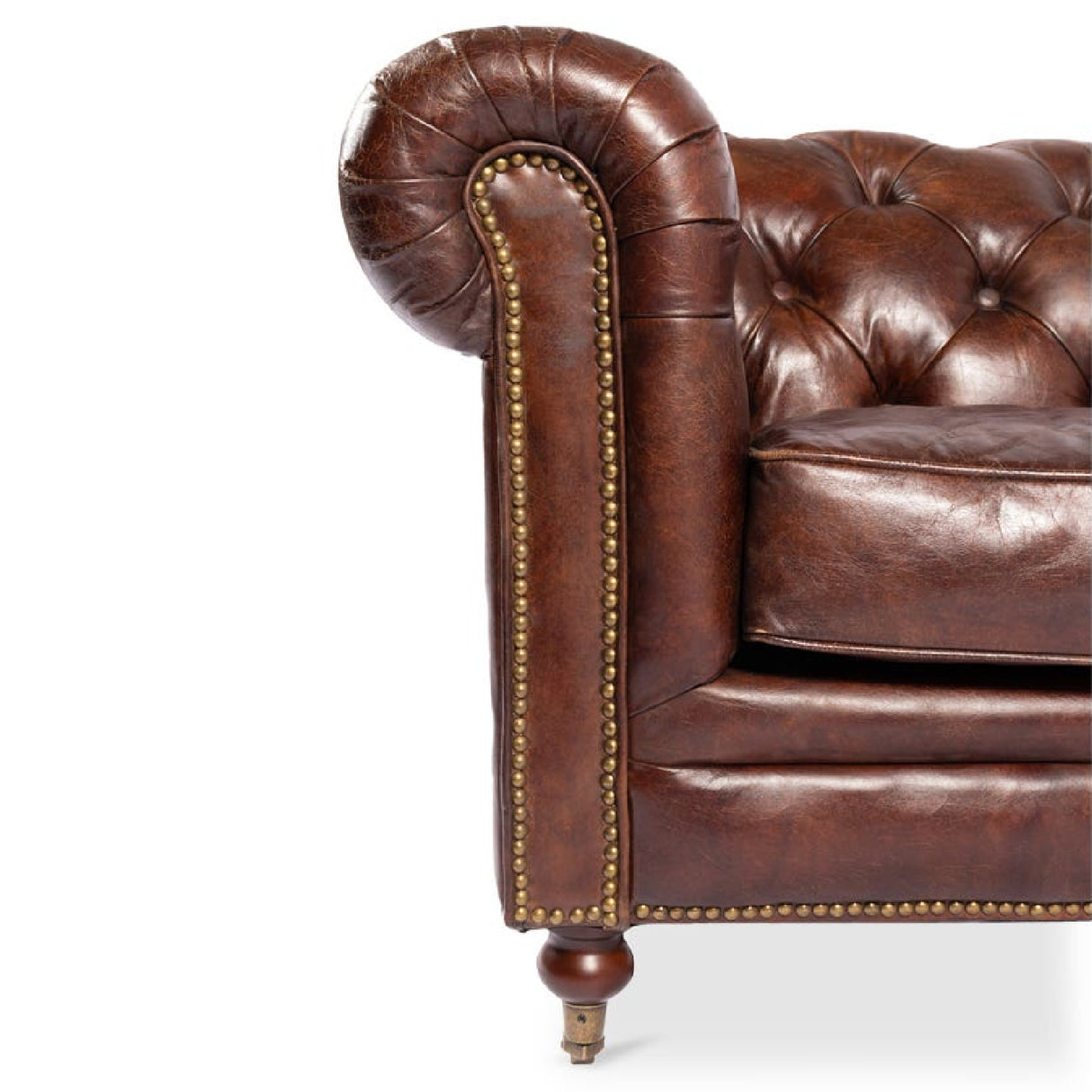 Modern European furniture - Tufted Chesterfield Leather Sofa - www.oroa.com | Oroa.com