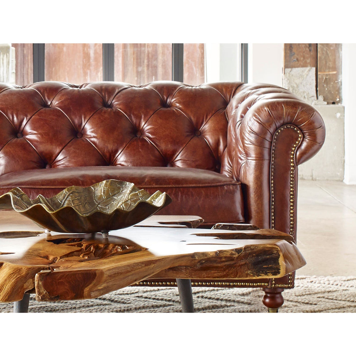 Modern European furniture - Tufted Chesterfield Leather Sofa - www.oroa.com | Oroa.com
