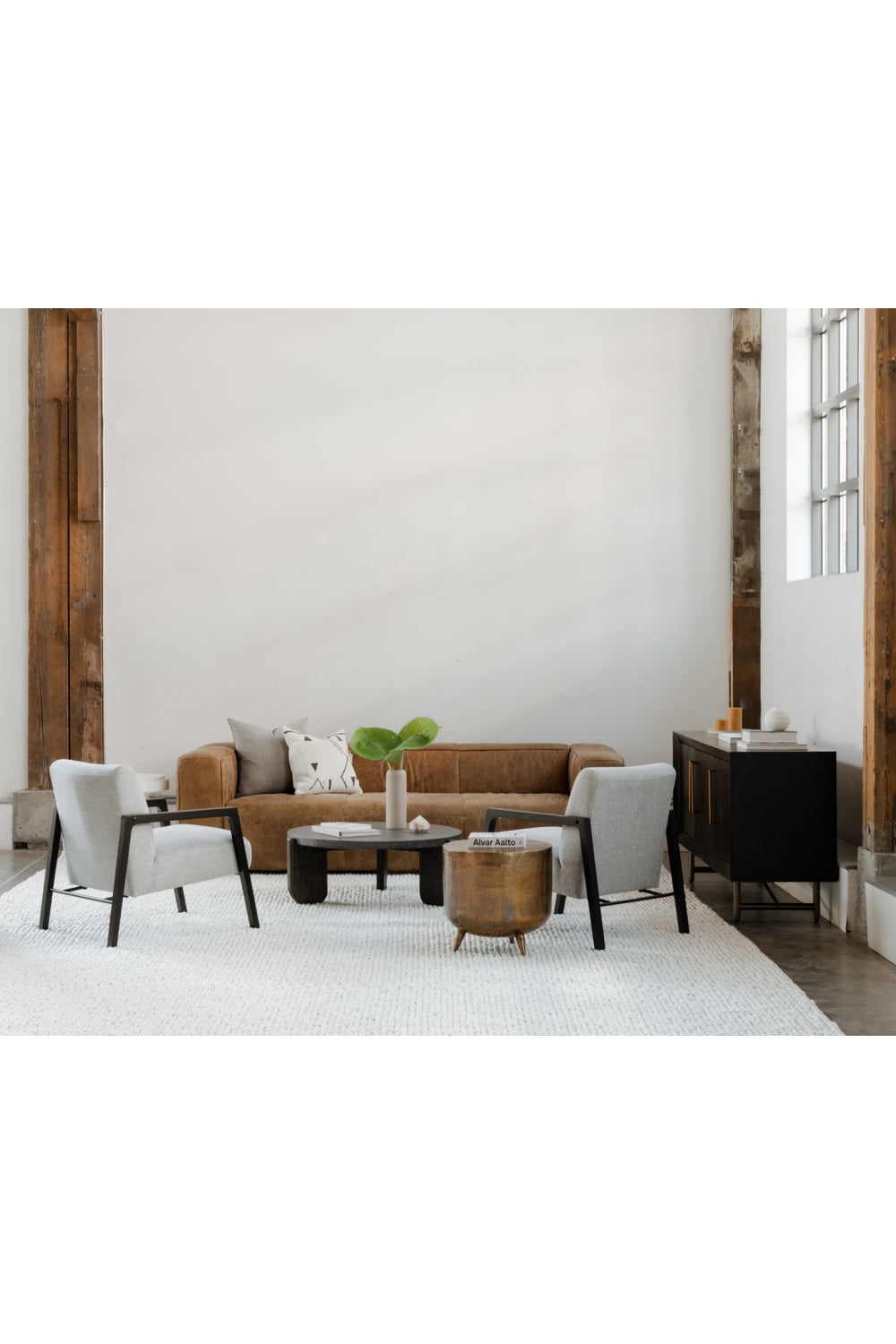 Modern European furniture - Brown Leather Sofa - www.oroa.com | Oroa.com