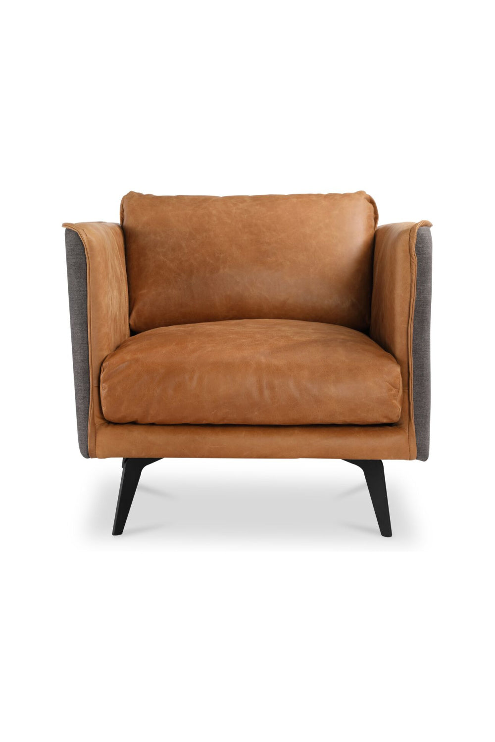 Modern European furniture - Brown Leather Lounge Armchair - www.oroa.com