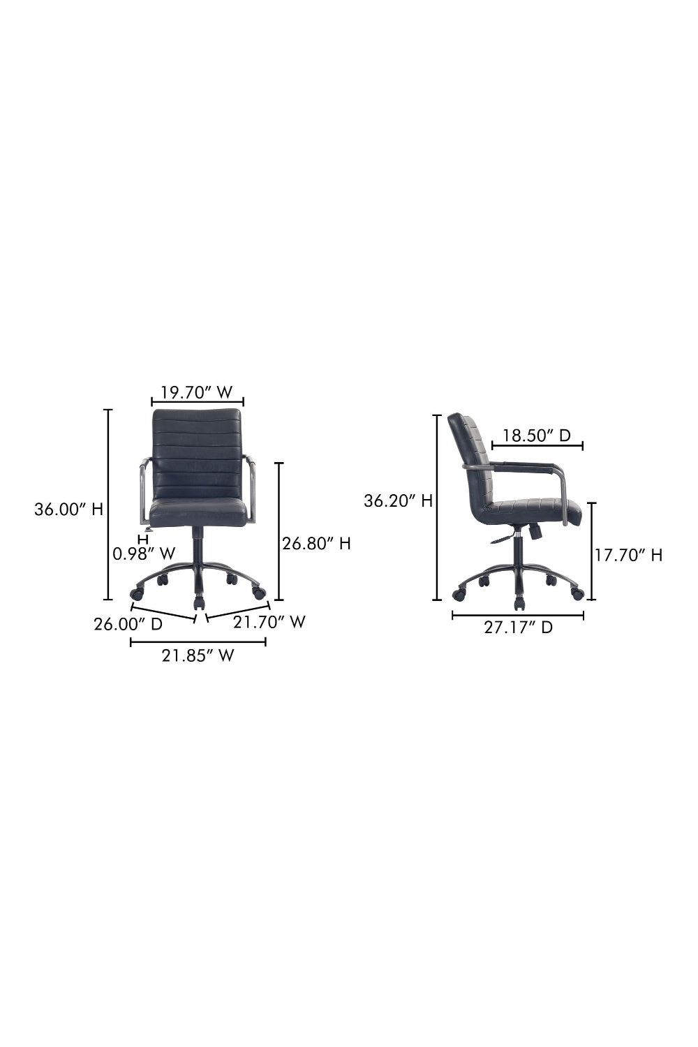 Modern European furniture - Grain Leather Office Chair - www.oroa.com | Oroa.com