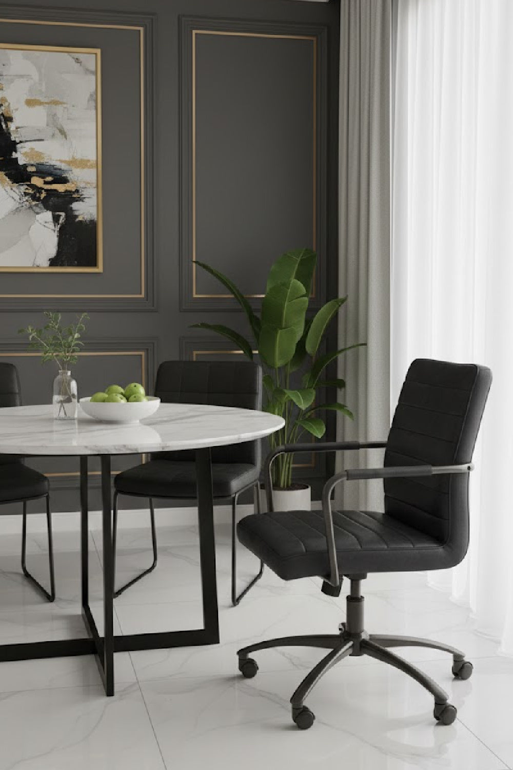 Modern European furniture - Grain Leather Office Chair - www.oroa.com | Oroa.com