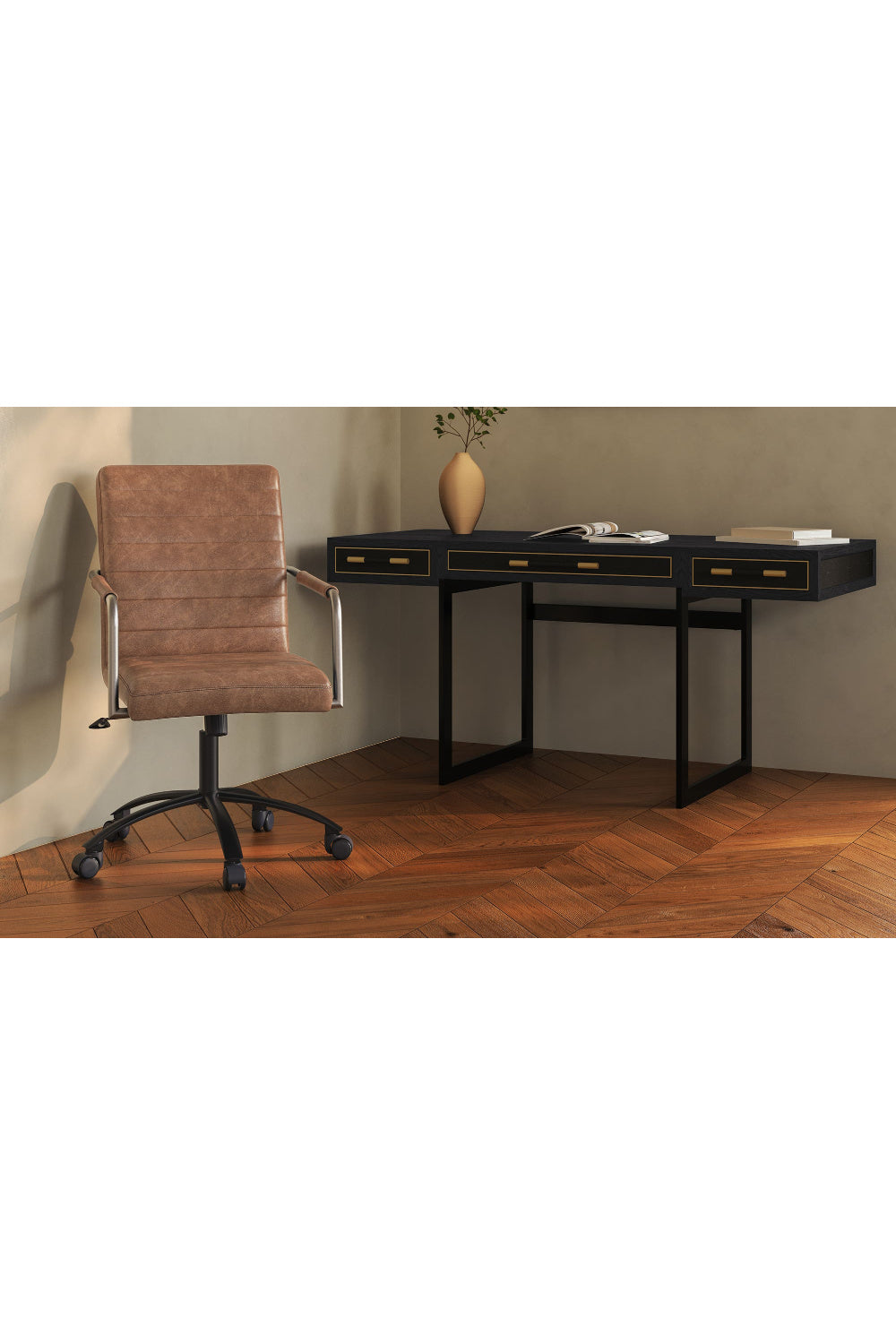 Modern European furniture - Grain Leather Office Chair - www.oroa.com | Oroa.com