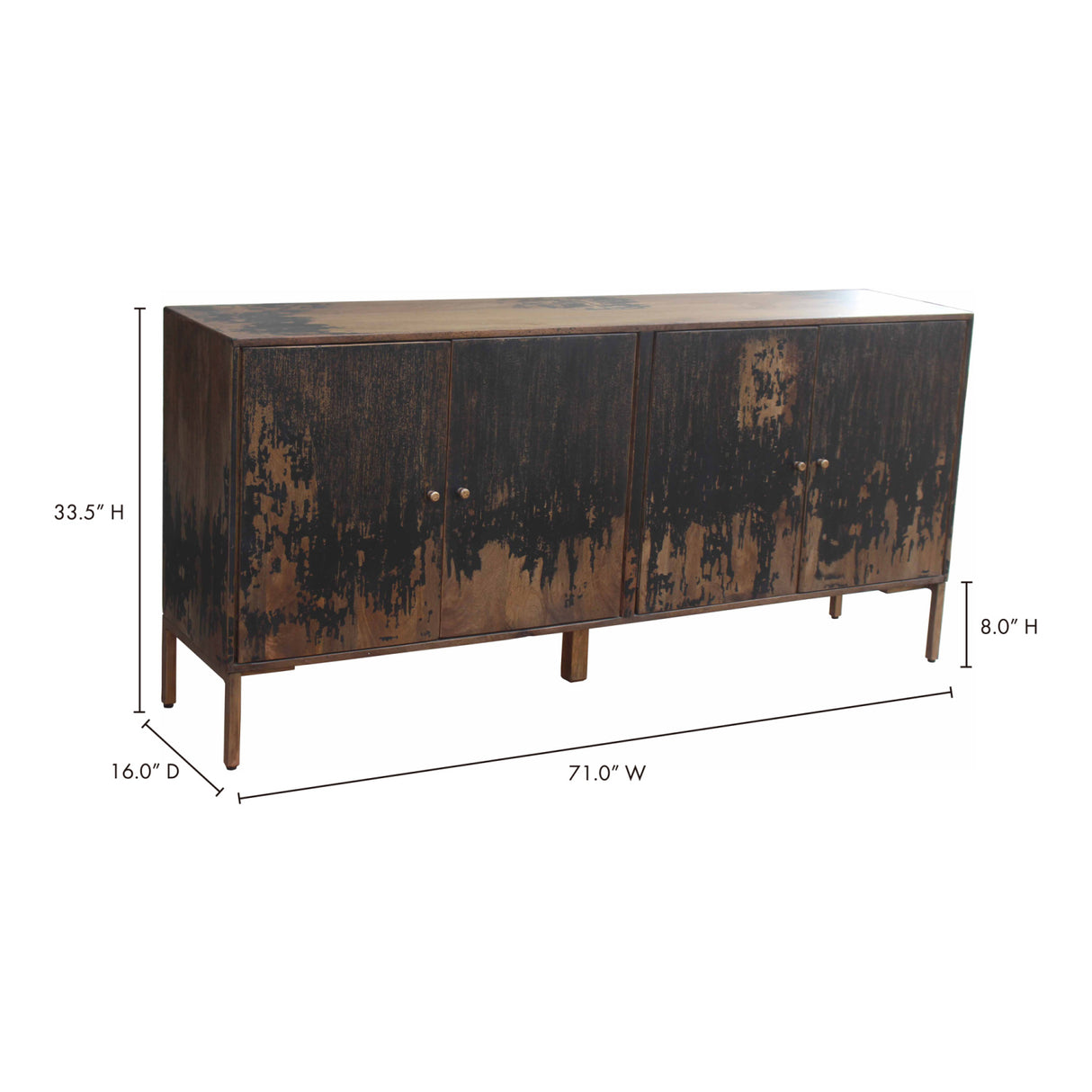 Modern European furniture - VIntage Look Wooden Sideboard - www.oroa.com | Oroa.com