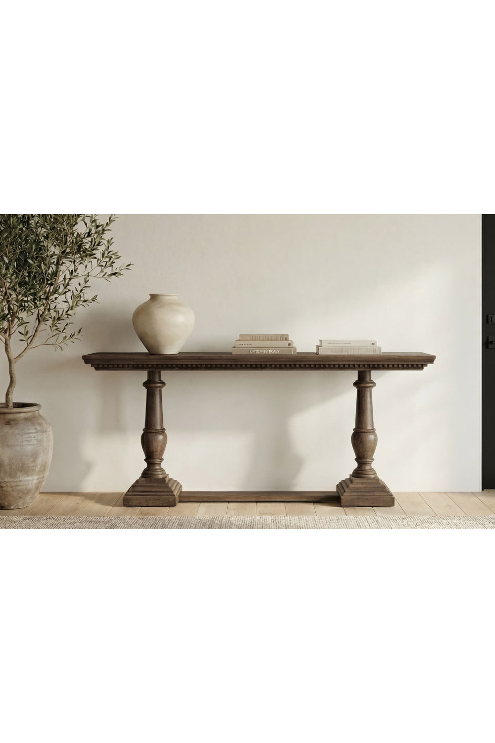 Modern European furniture - Brown Mango Wood Console Table - www.oroa.com | Oroa.com
