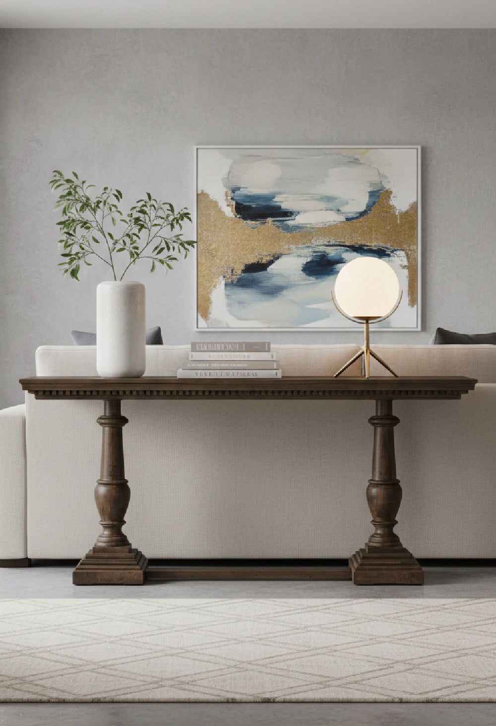 Modern European furniture - Brown Mango Wood Console Table - www.oroa.com | Oroa.com