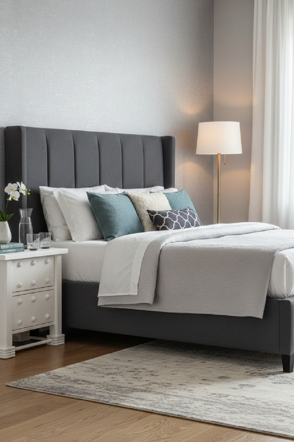 Modern European furniture - Whitewashed 2-Drawer Nightstand - www.oroa.com | Oroa.com