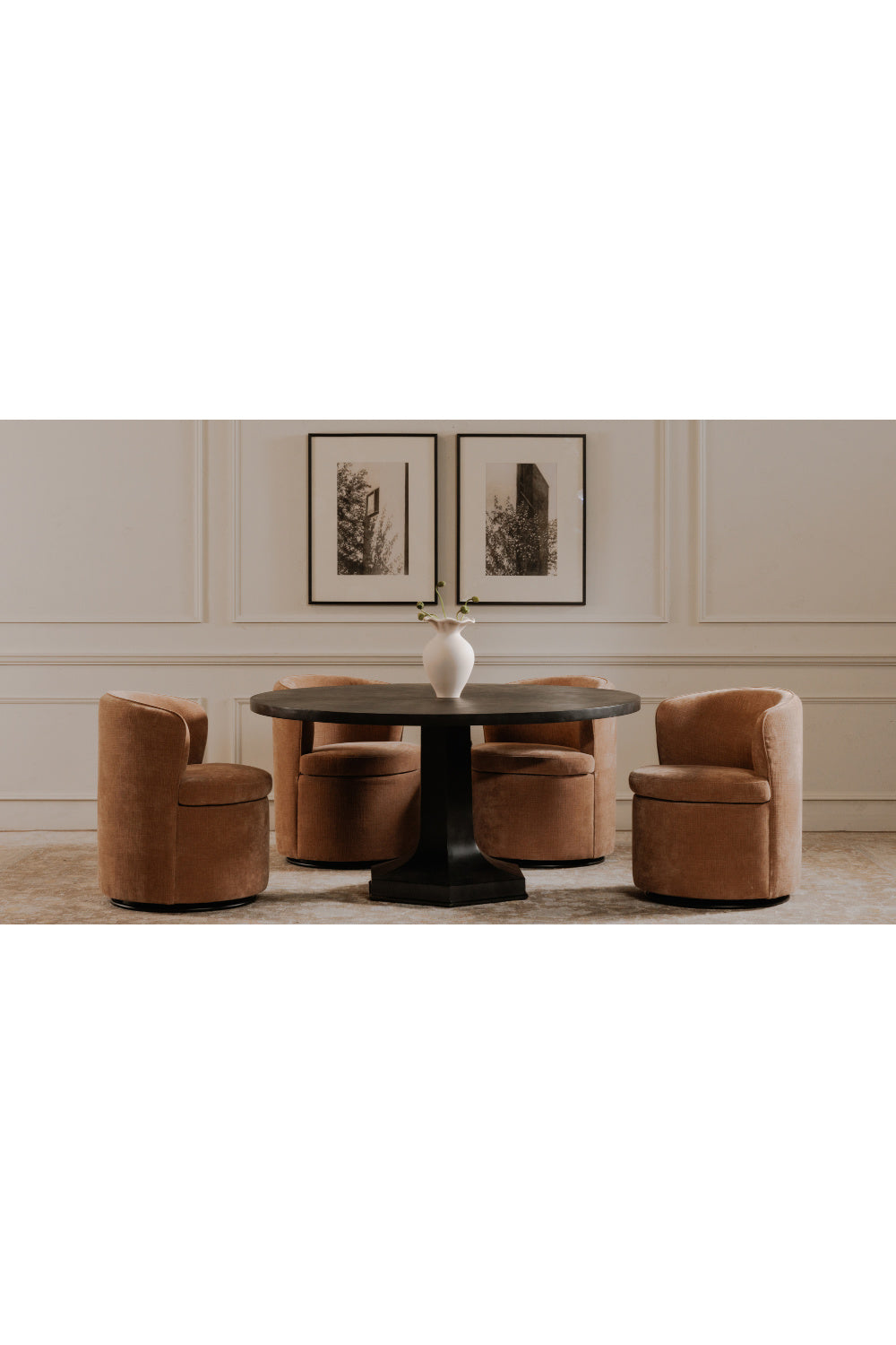 Modern European furniture - Black Round Dining Table - www.oroa.com | Oroa.com