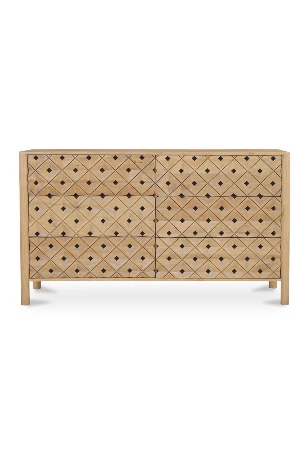 Modern European furniture - 6-Drawer Mango Wood Dresser - www.oroa.com | Oroa.com