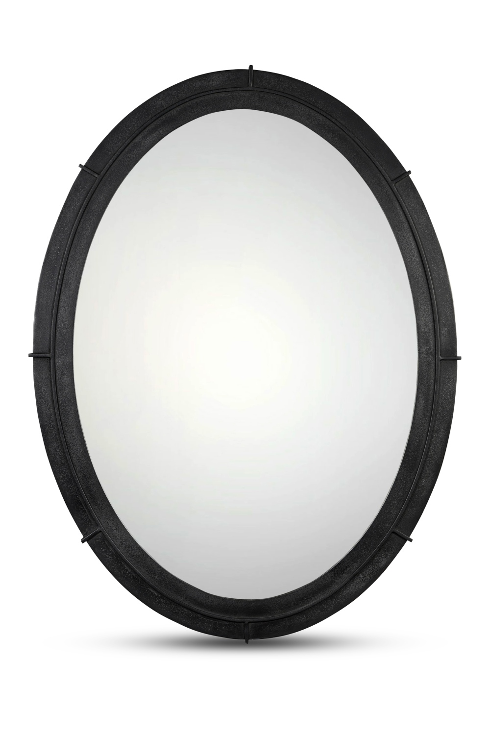 Aged Black Oval Mirror | Novi Living Antoni | Oroa.com