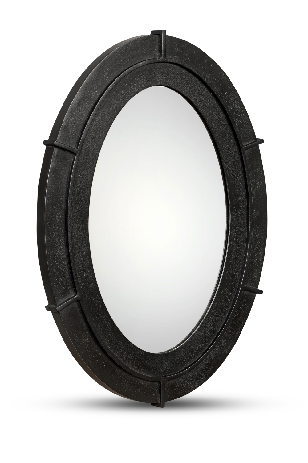 Aged Black Oval Mirror | Novi Living Antoni | Oroa.com
