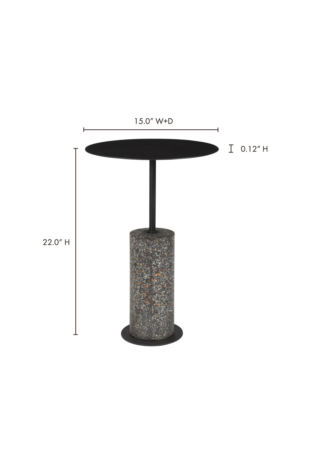 Modern European furniture - Black Iron Accent Table - www.oroa.com | Oroa.com