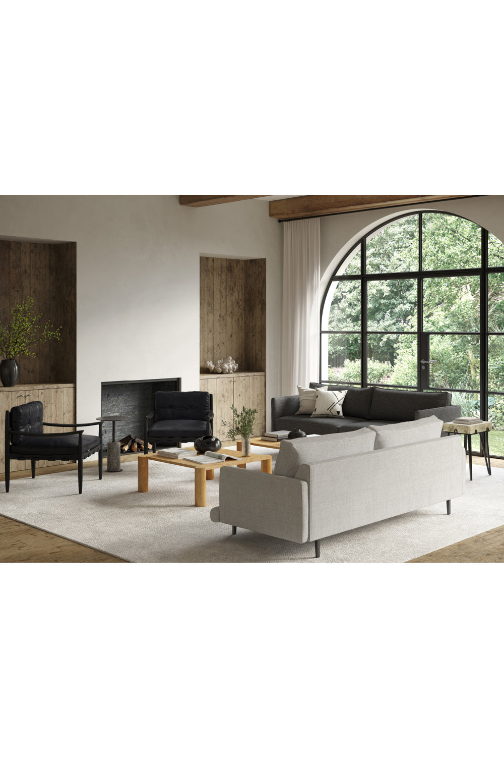 Modern European furniture - Black Iron Accent Table - www.oroa.com | Oroa.com