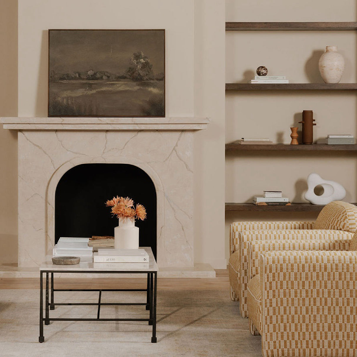 Modern European furniture - Botticino Marble Coffee Table - www.oroa.com | Oroa.com