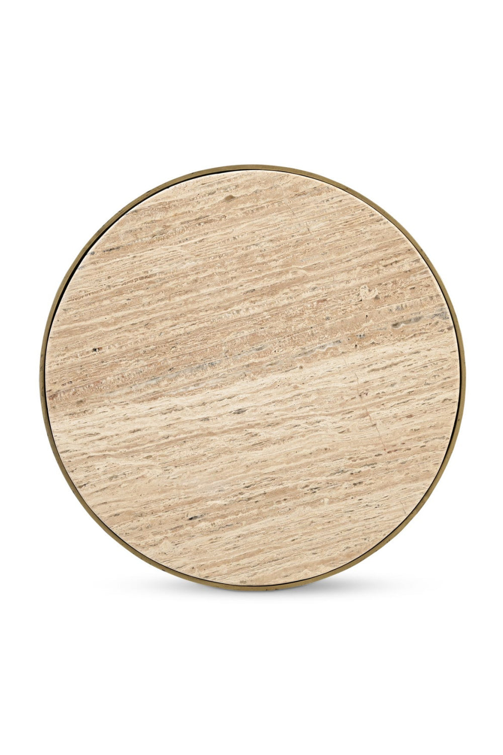 Modern European furniture - Round Travertine Accent Table - www.oroa.com | Oroa.com