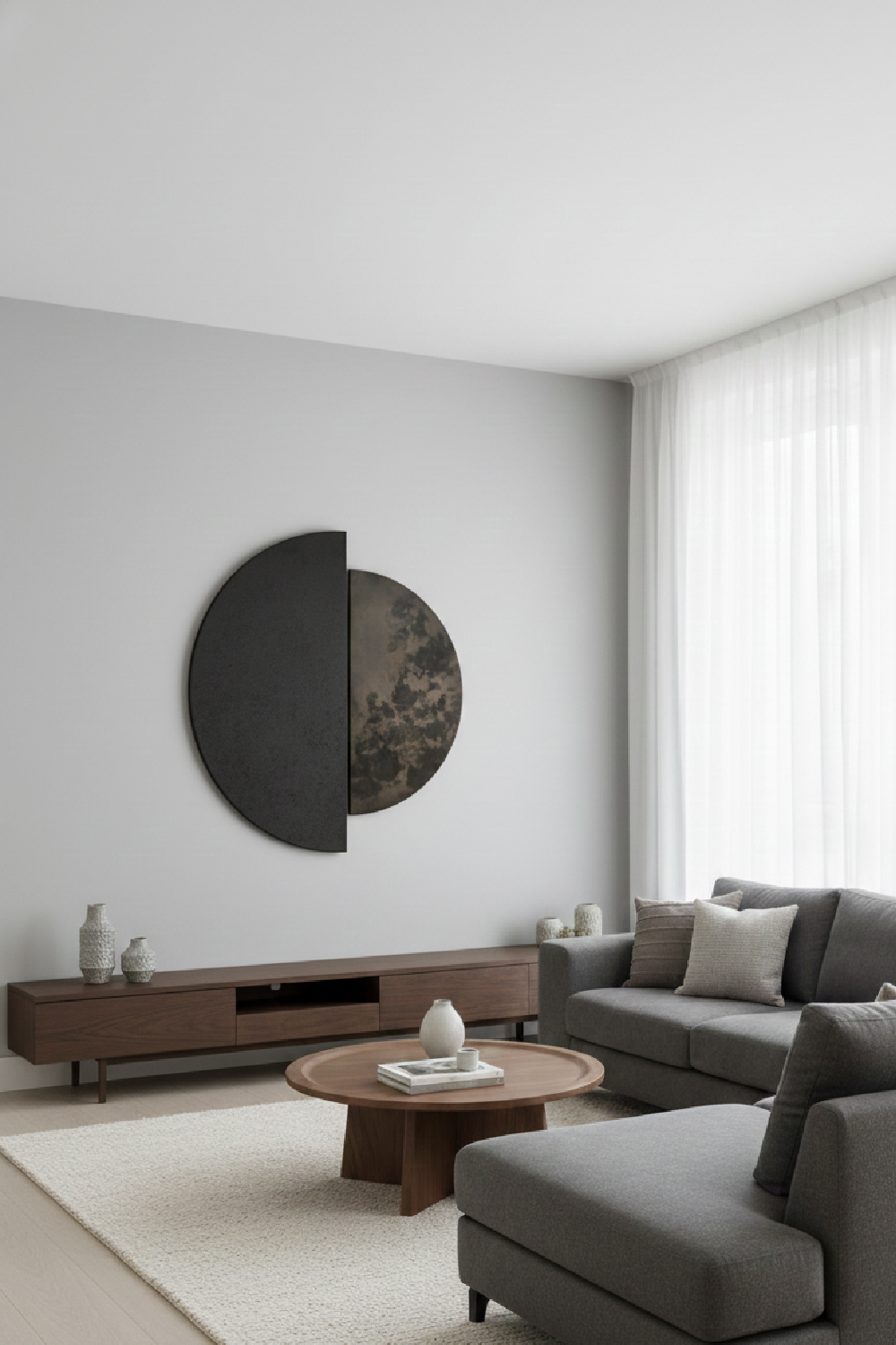 Black Semicircle Wall Decor | Novi Living Meridian | Oroa.com