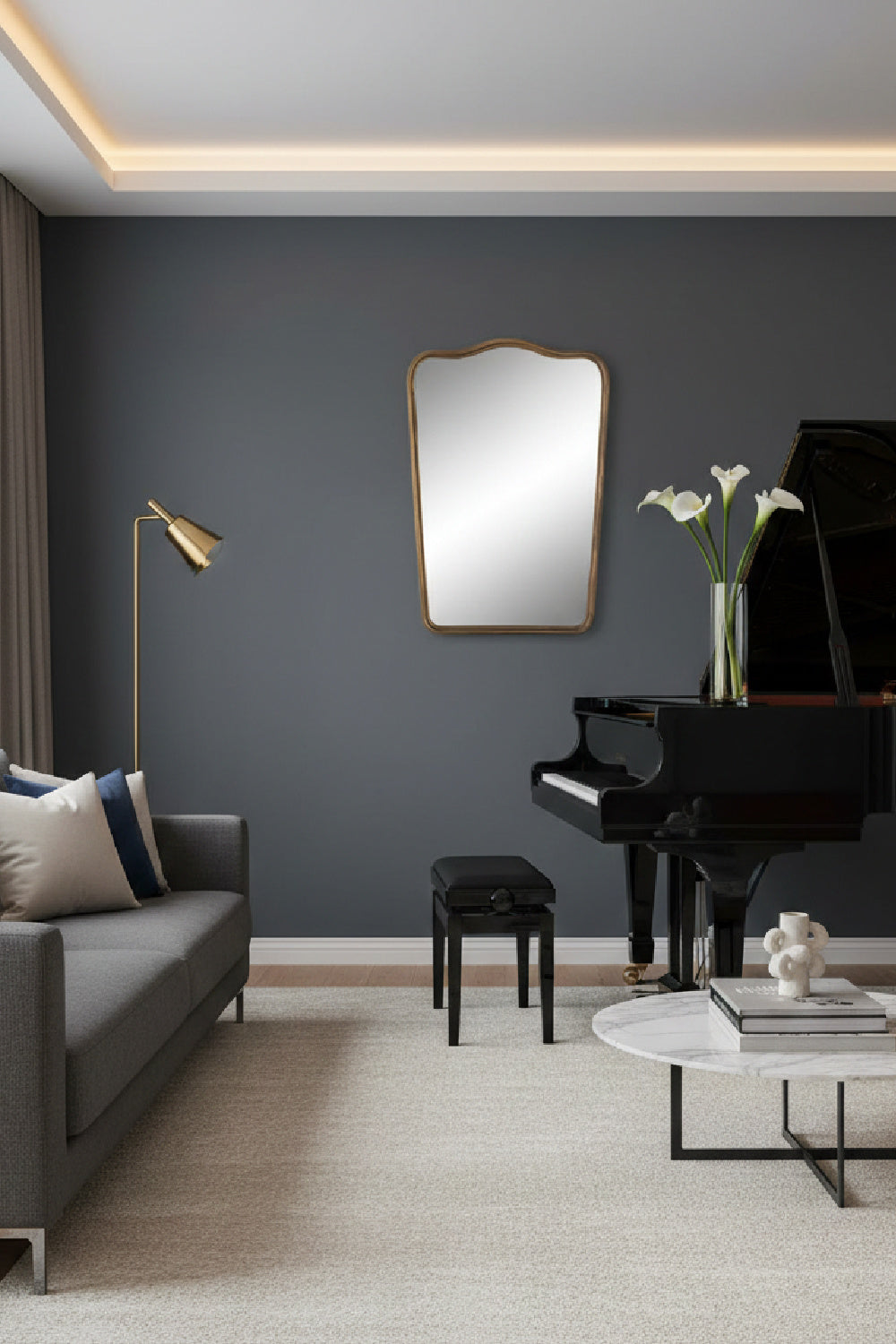 Modern European furniture - Cast Aluminum Wall Mirror - www.oroa.com | Oroa.com