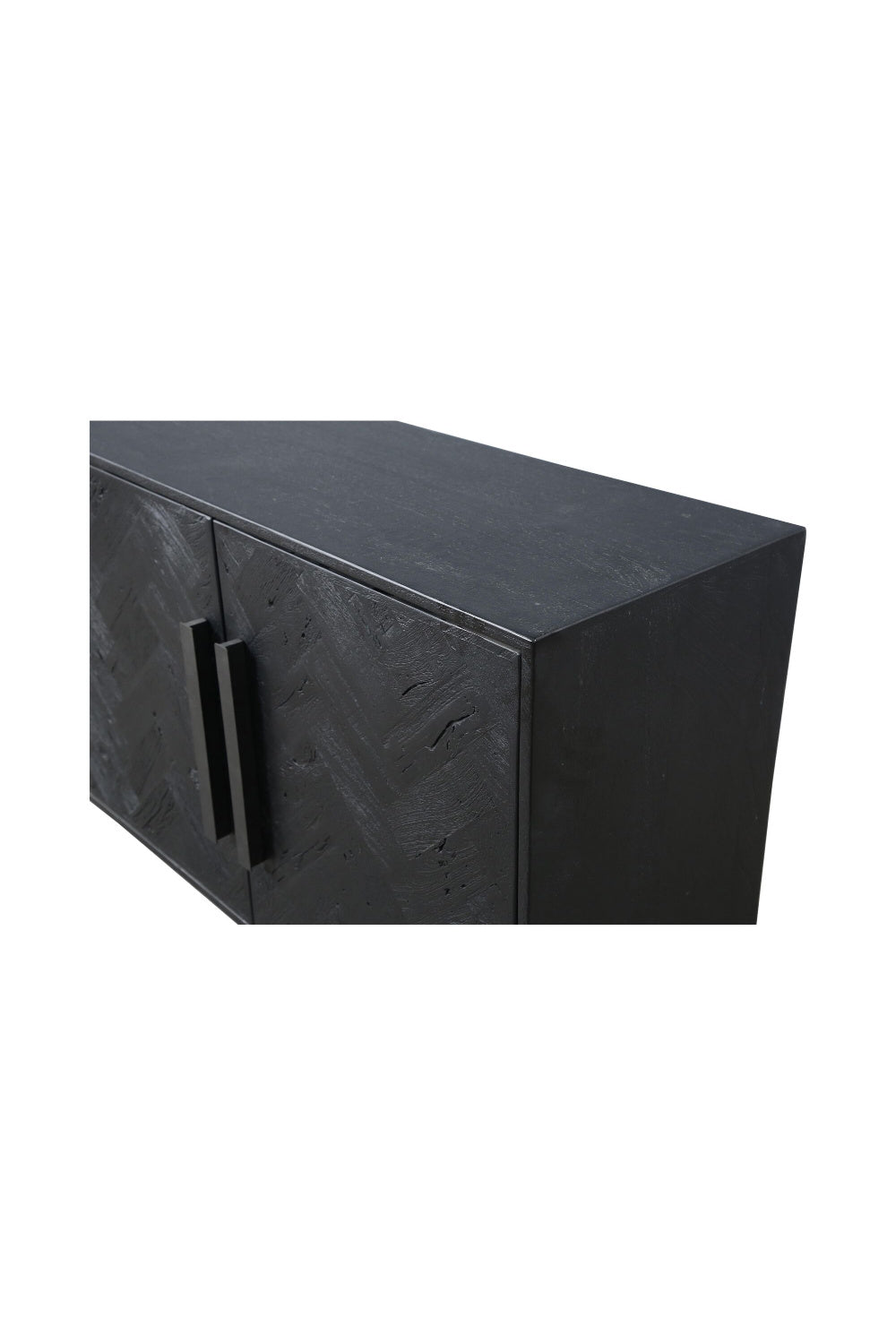 Modern European furniture - Black Herringbone 4-Door Sideboard - www.oroa.com