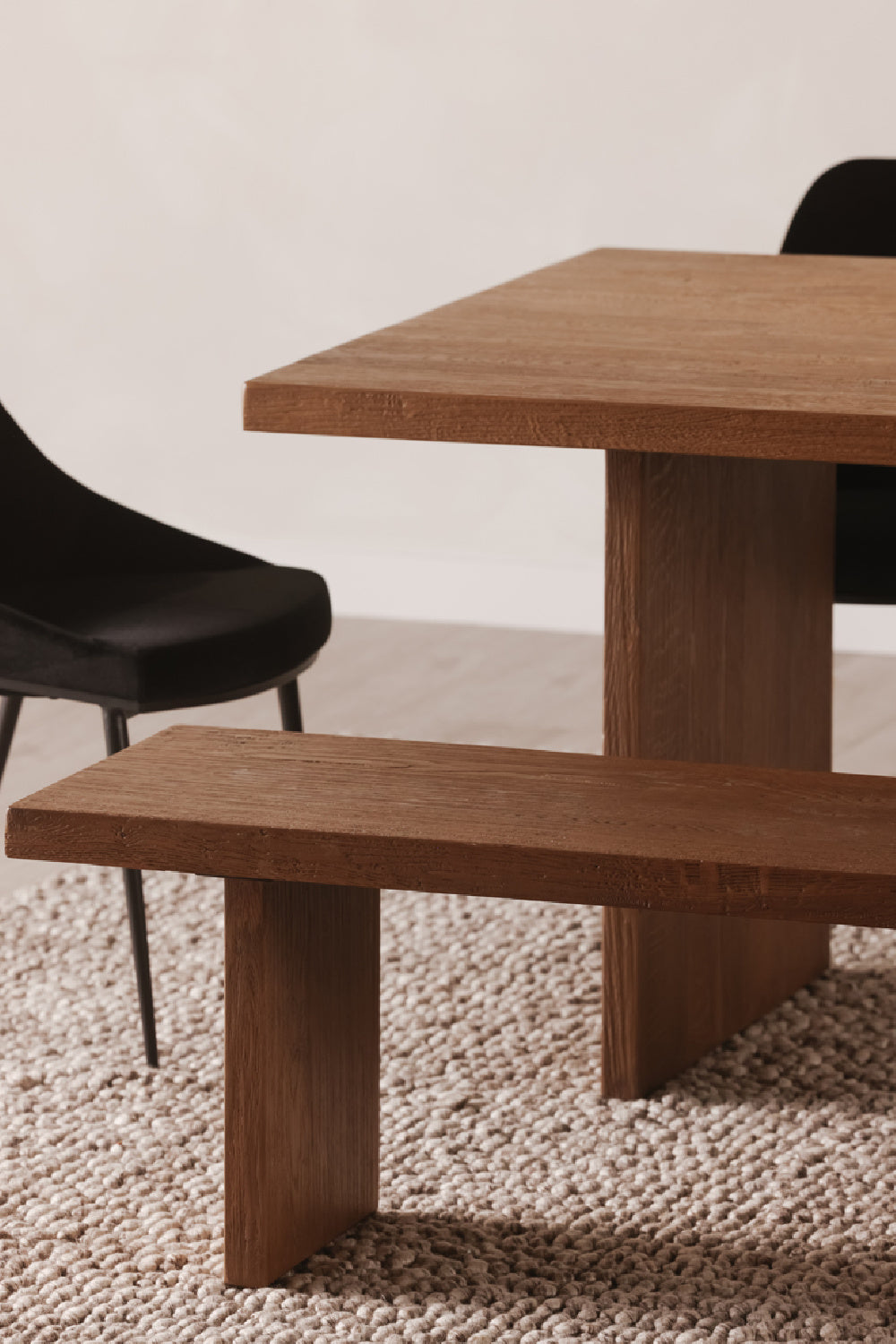 Modern European furniture - Sandblasted Oak Dining Bench - www.oroa.com