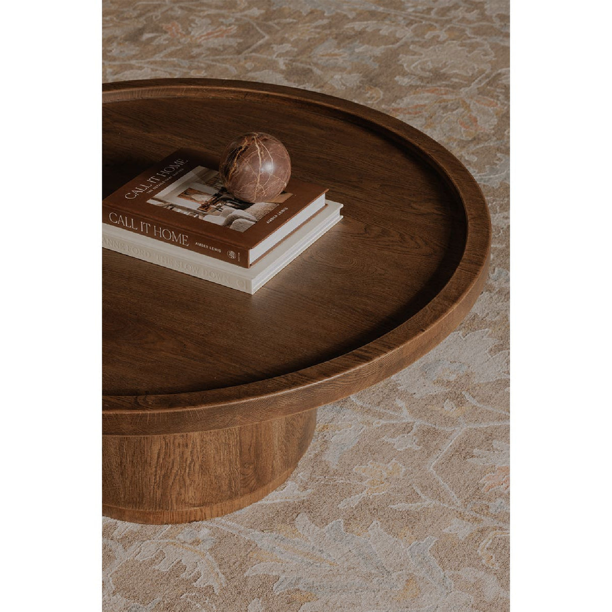 Modern European furniture - Round Tray Oak Coffee Table - www.oroa.com | Oroa.com