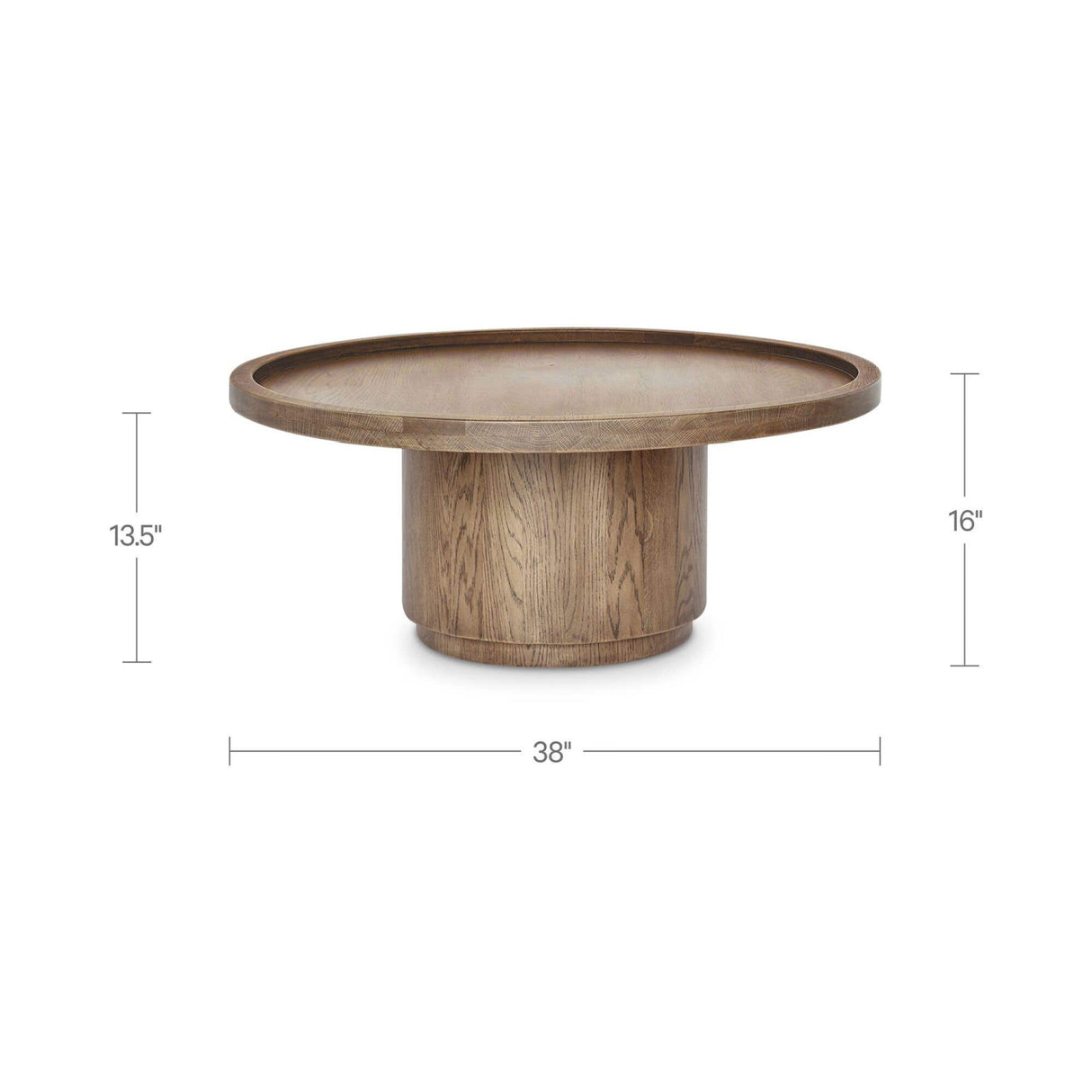 Modern European furniture - Round Tray Oak Coffee Table - www.oroa.com | Oroa.com