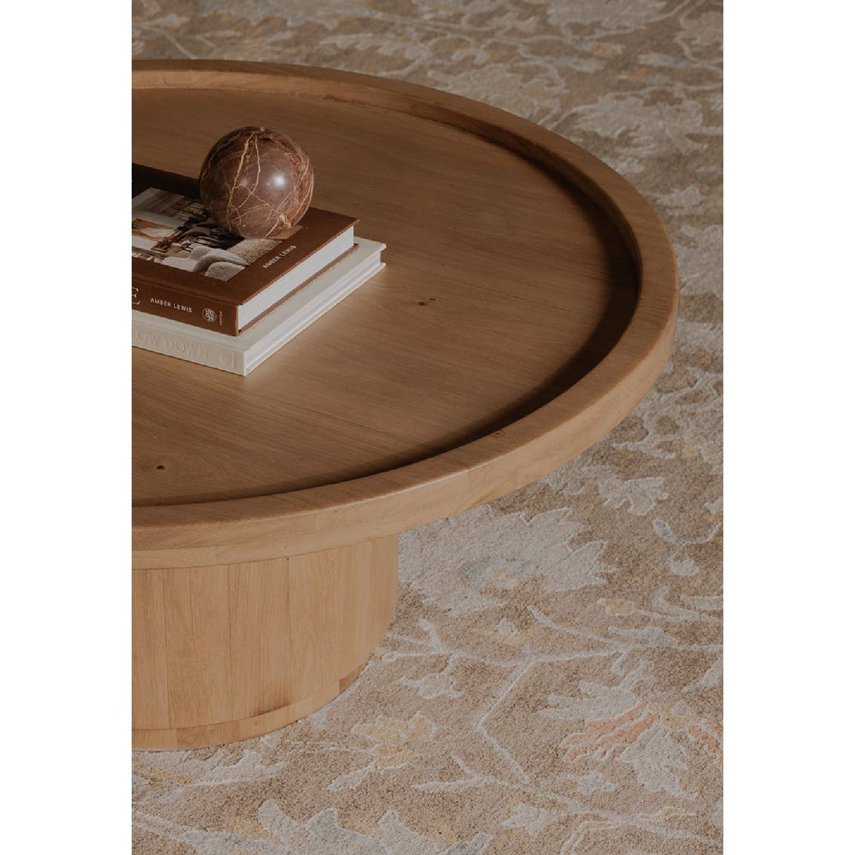 Modern European furniture - Round Tray Oak Coffee Table - www.oroa.com | Oroa.com