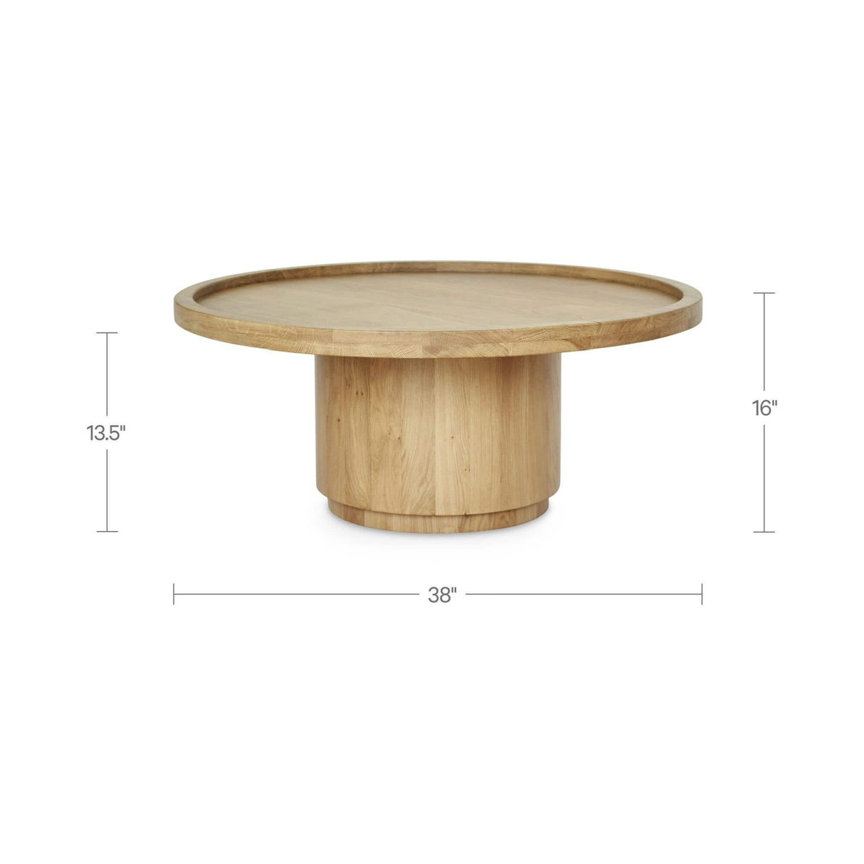 Modern European furniture - Round Tray Oak Coffee Table - www.oroa.com | Oroa.com