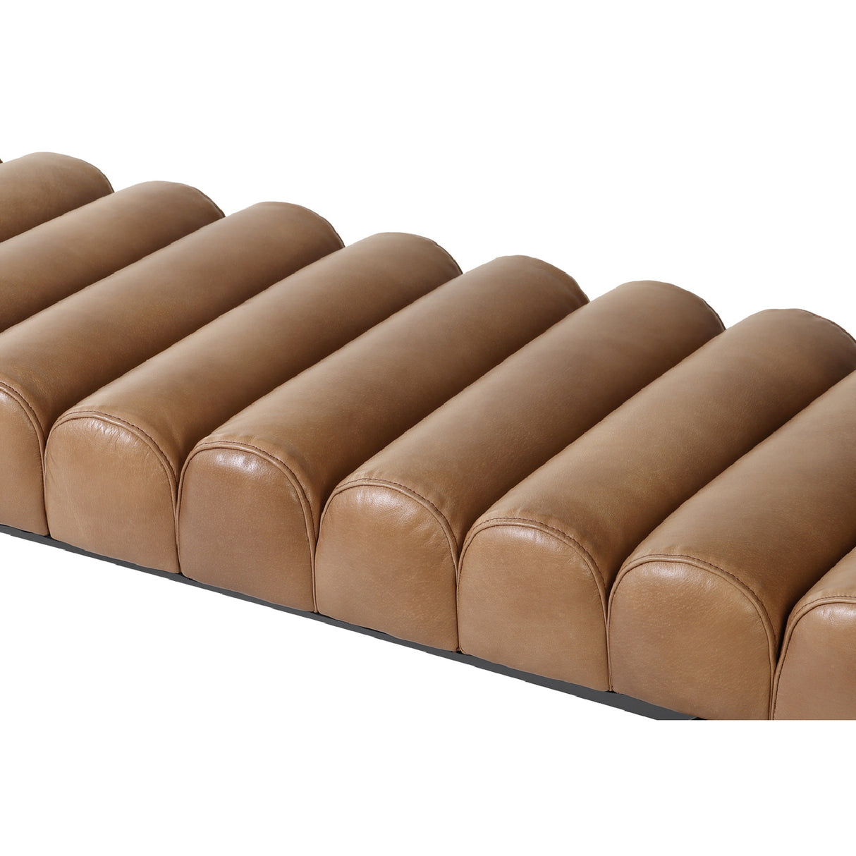 Modern European furniture - Channeled Leather Bench - www.oroa.com