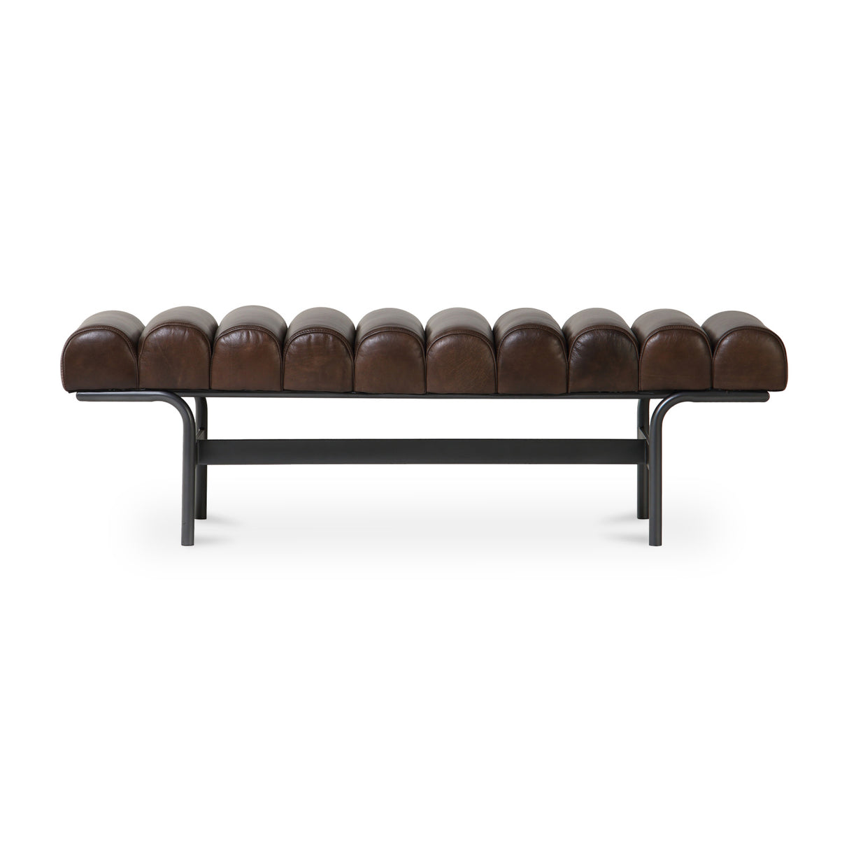 Modern European furniture - Channeled Leather Bench - www.oroa.com