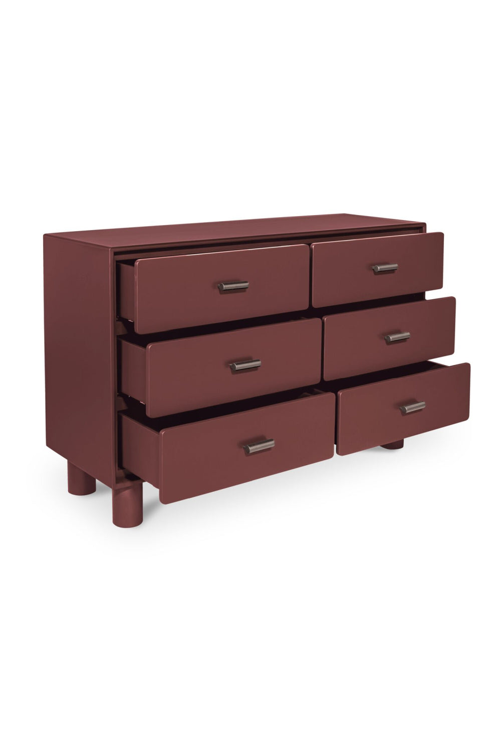 Modern European furniture - Red Wooden 6-Drawer Dresser - www.oroa.com | Oroa.com
