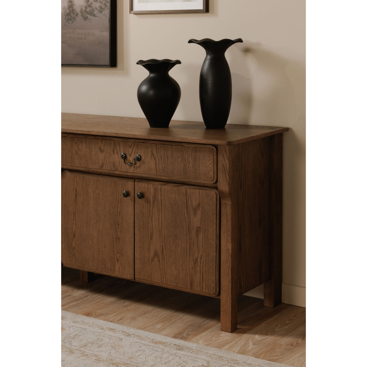 Modern European furniture - Brown Oak 2-Drawer 4-Door Sideboard - www.oroa.com | Oroa.com