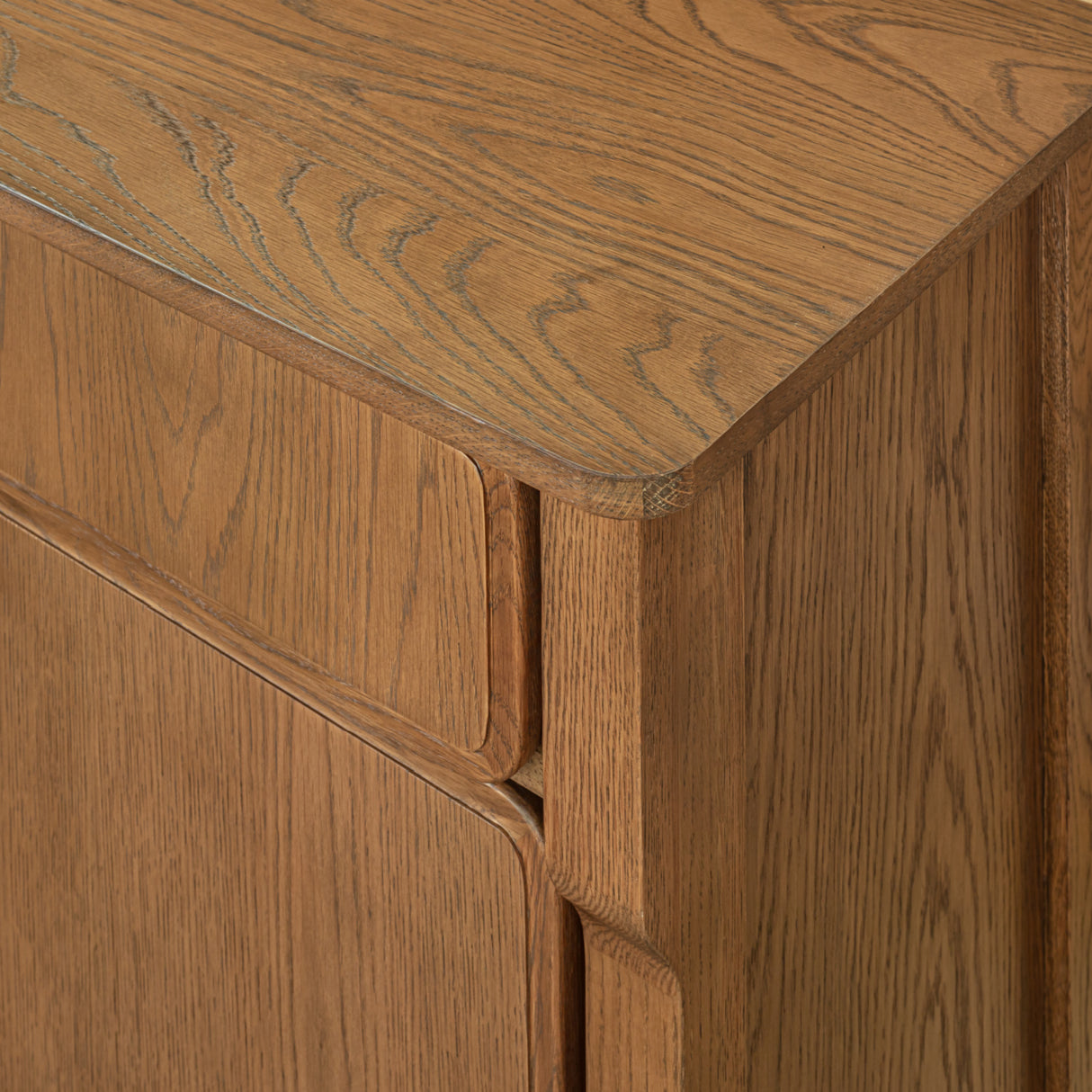 Modern European furniture - Brown Oak 2-Drawer 4-Door Sideboard - www.oroa.com | Oroa.com