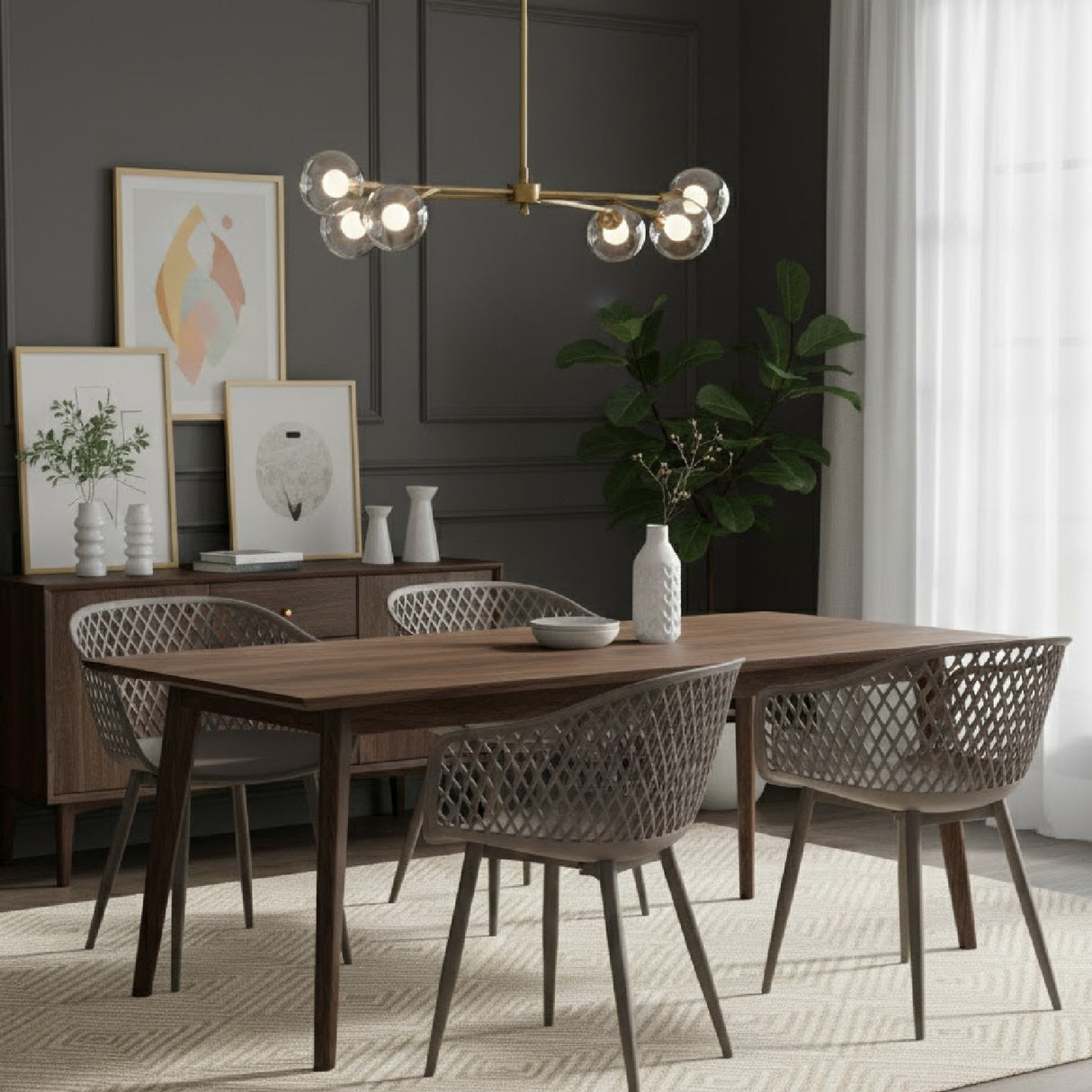 Modern European furniture - Molded Indoor/Outdoor Dining Chairs (2) - www.oroa.com | Oroa.com