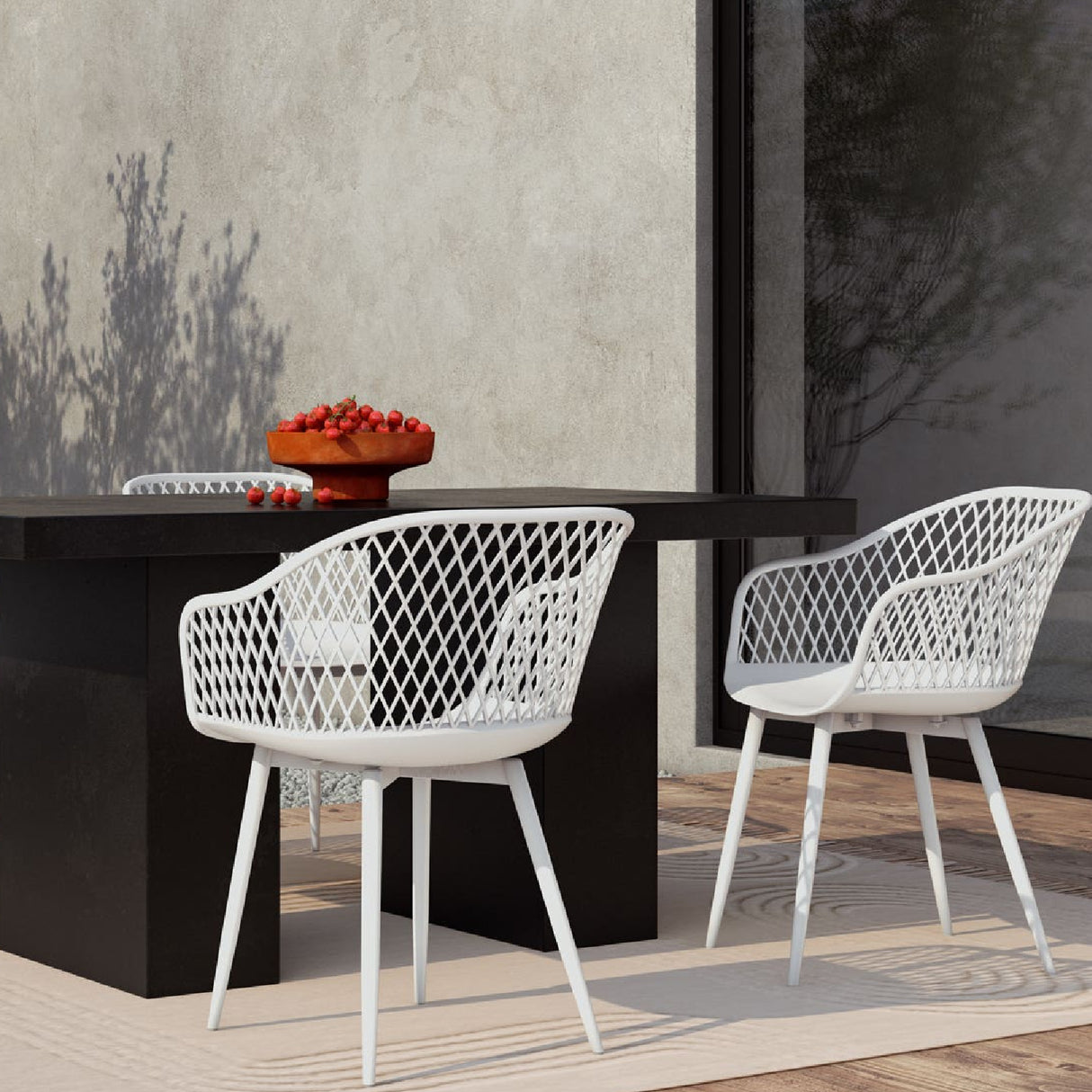Modern European furniture - Molded Indoor/Outdoor Dining Chairs (2) - www.oroa.com | Oroa.com