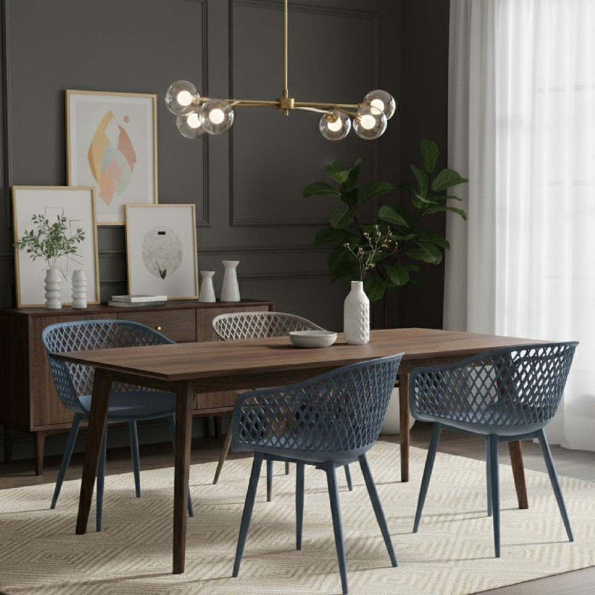 Modern European furniture - Molded Indoor/Outdoor Dining Chairs (2) - www.oroa.com | Oroa.com