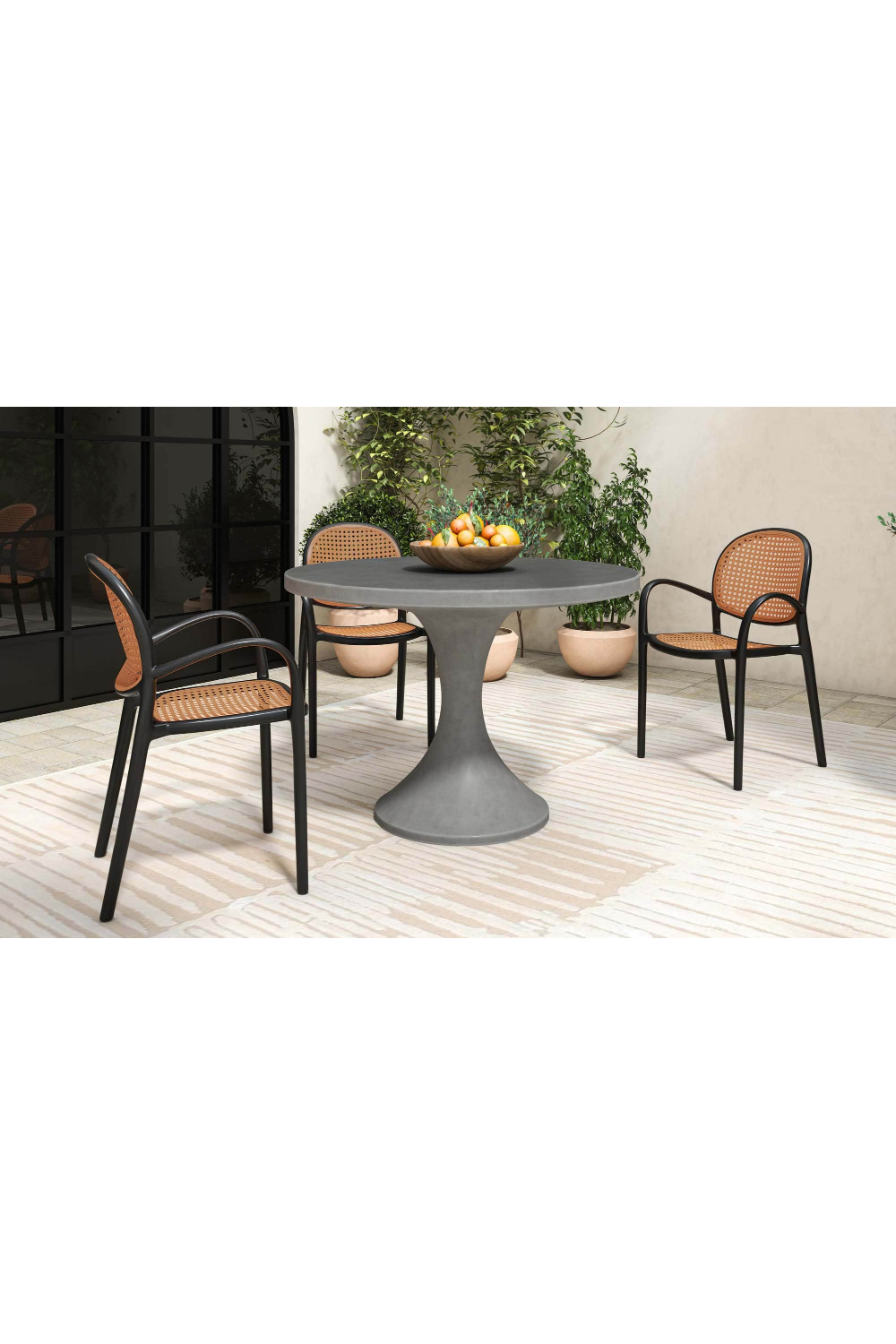 Modern European furniture - Woven Design Outdoor Dining Chairs (2) - www.oroa.com | Oroa.com