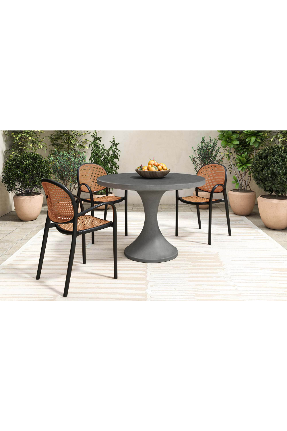 Modern European furniture - Woven Design Outdoor Dining Chairs (2) - www.oroa.com | Oroa.com