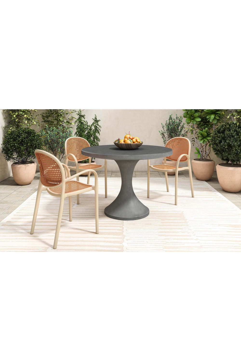 Modern European furniture - Woven Design Outdoor Dining Chairs (2) - www.oroa.com | Oroa.com